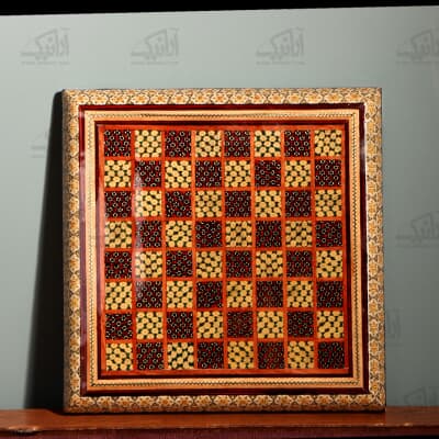 شطرنج خاتم‏ طرح ‏ساده‏ سایز ‏27‏cm‏ رنگ ‏قهوه ای‏ 